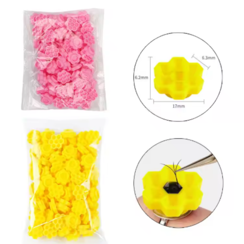 Eyelash Extension Look - Eyelash Extension Pink Flower Glue Delay