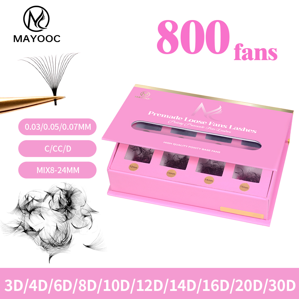 Eyelash Extension Russian - MAYOOC 800Fans Loose Fan Lashes Eyelash