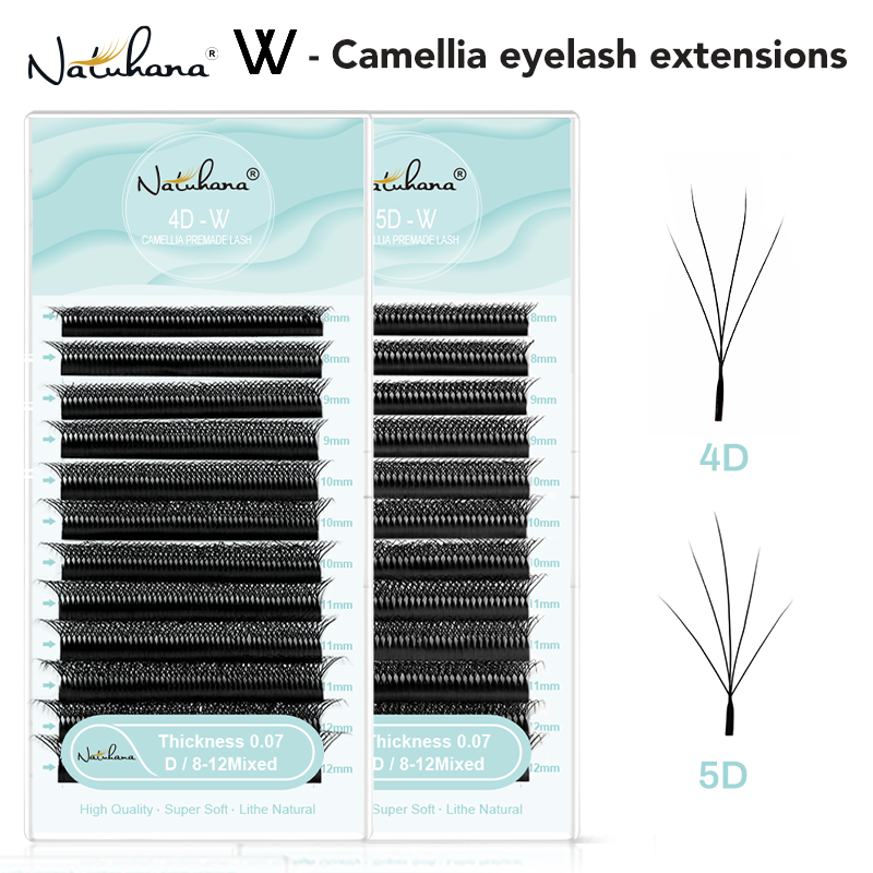 Eyelash Extension For Asian Eyes - NATUHANA Camellia W Lashes 3D 4D