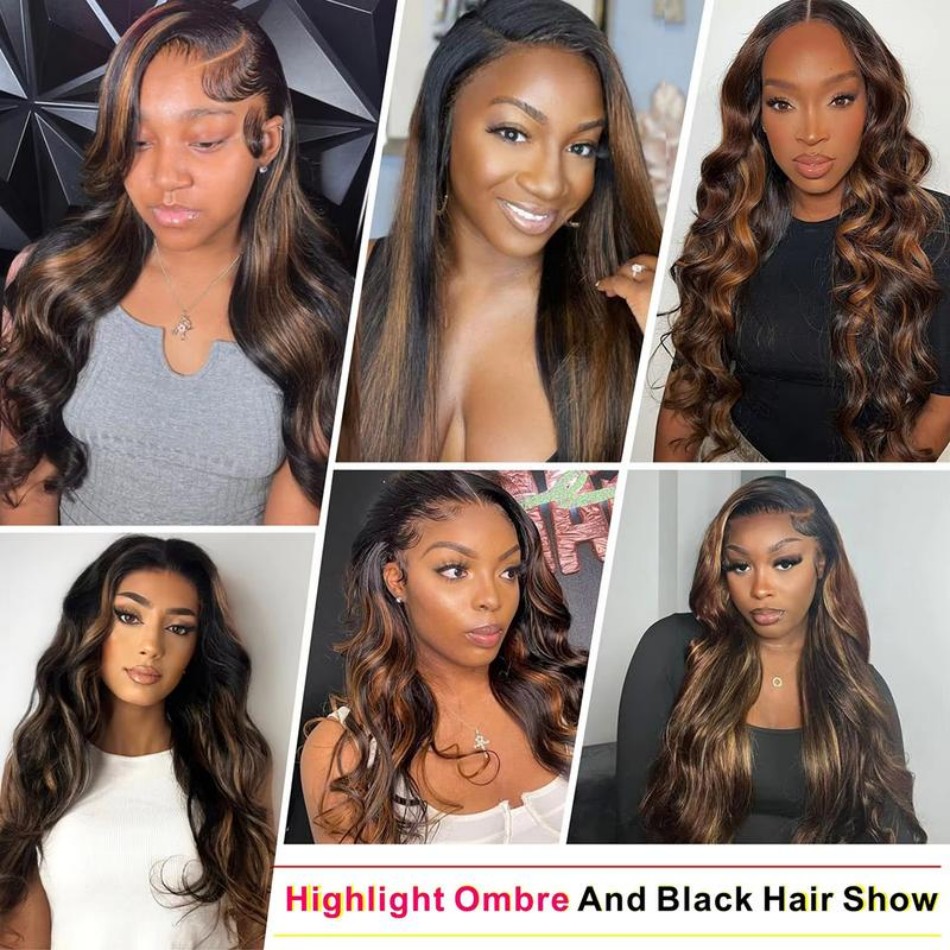 P1B30 Highlight Ombre Body Wav - Eyelash Extension Natural Look review and price