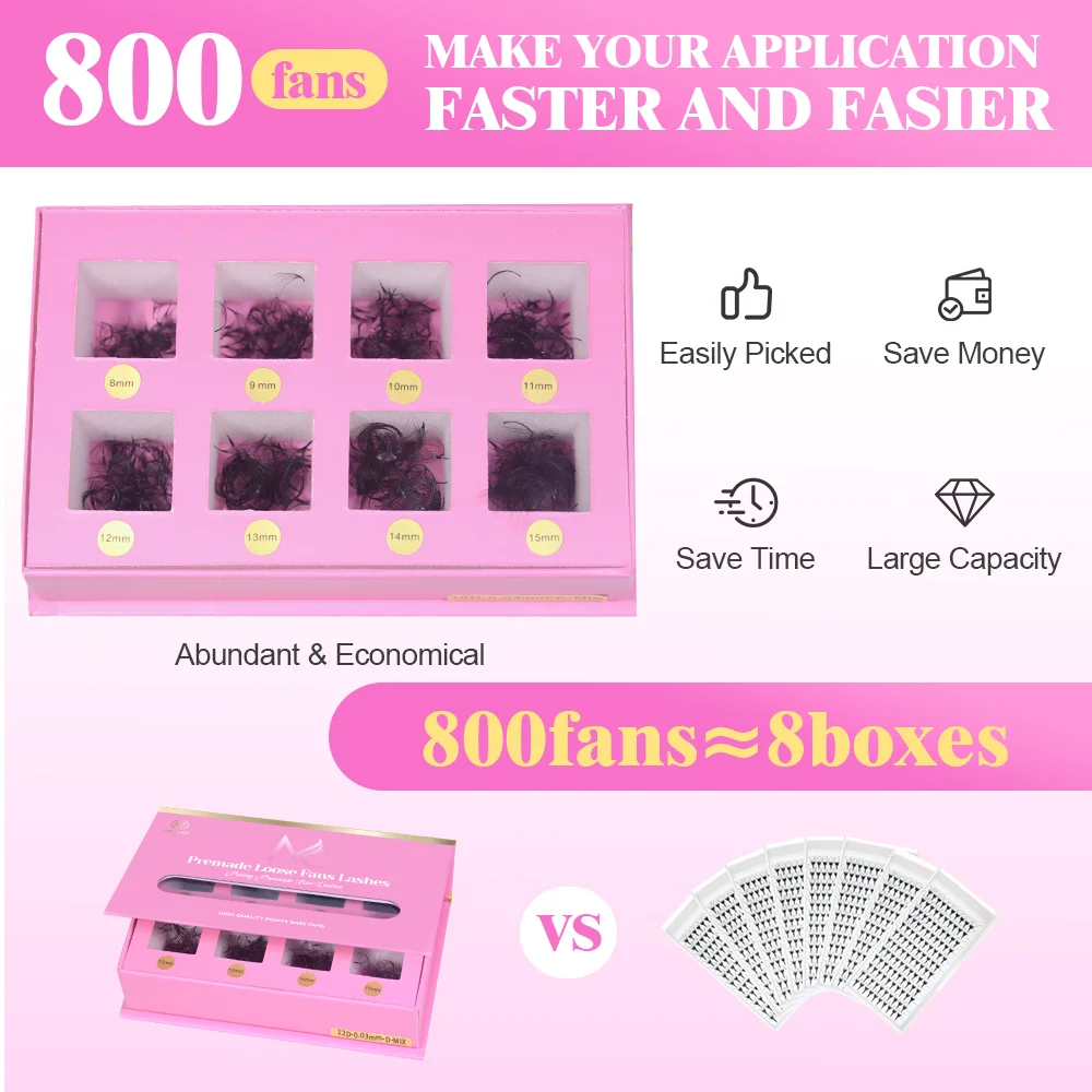 MAYOOC 800Fans Loose Fan Lashe - Eyelash Extension Russian review and price