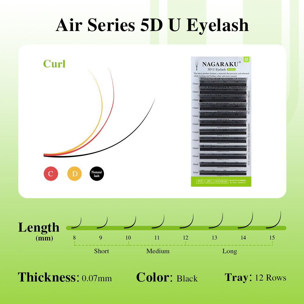 NAGARAKU U Shape 3D/4D/5D Soft - Eyelash Extension Human Hair review and price