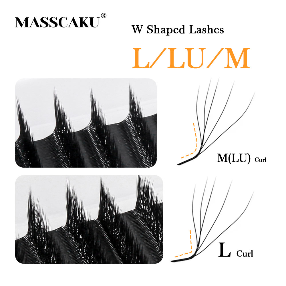 MASSCAKU L LU M Curl YY/W Shap - Eyelash Extension Human Hair review and price