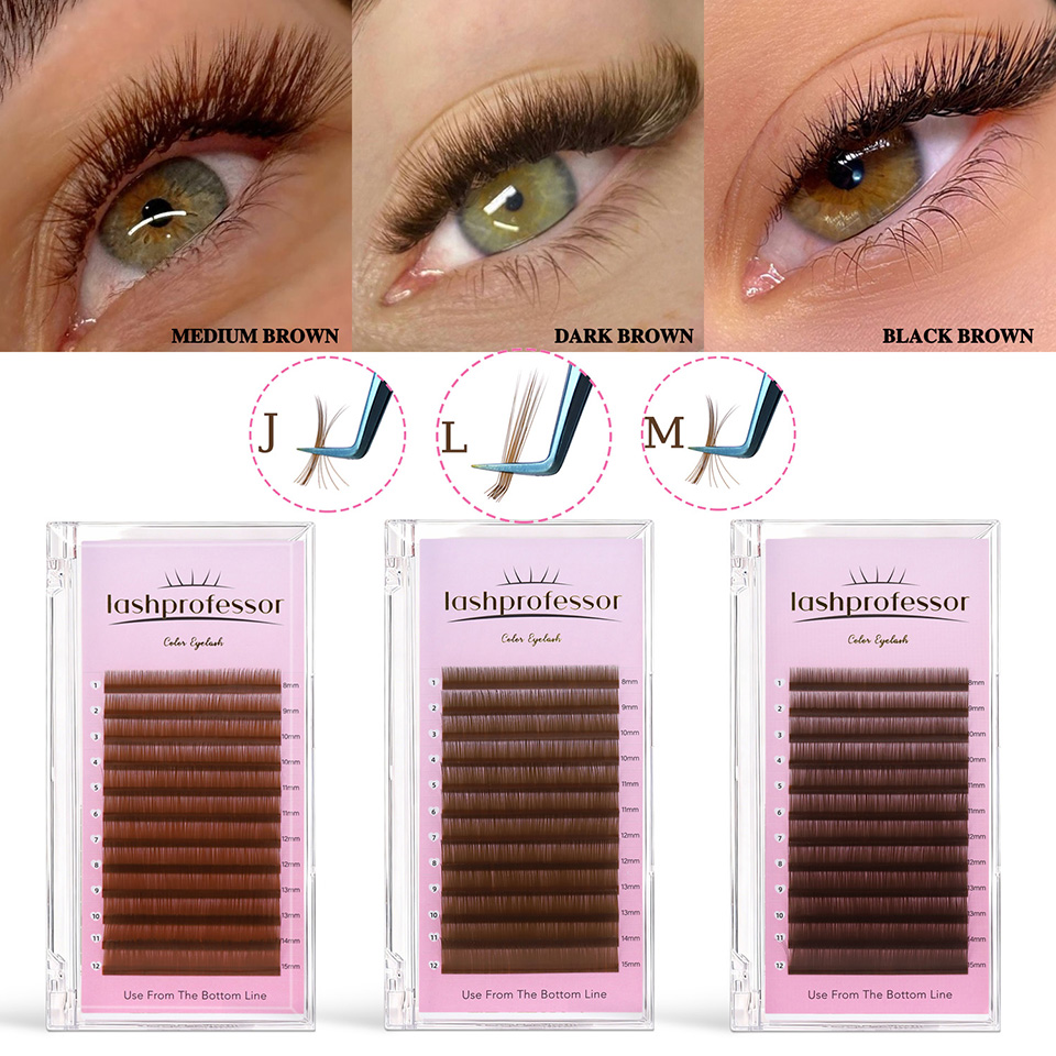 Lashprofessor J L M Curl Brown - Eyelash Extension Russian review and price