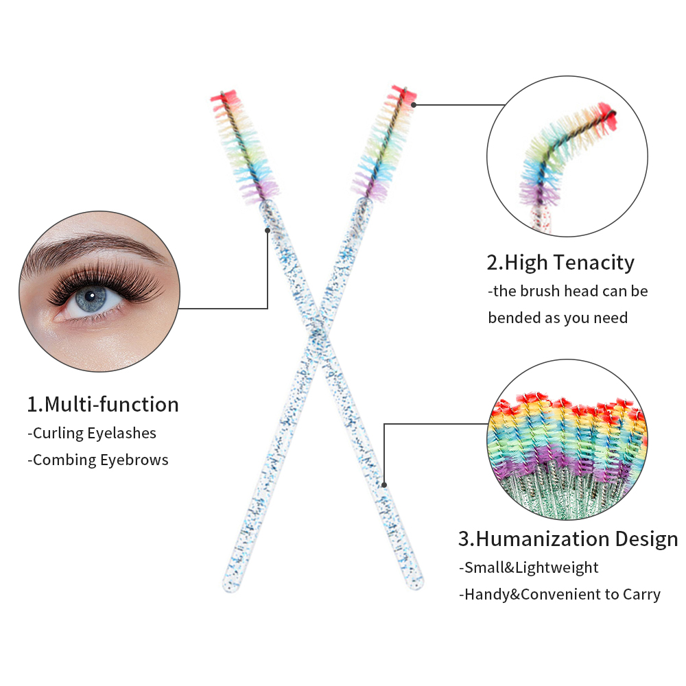 50PCS Rainbow Crystal Eyelash  - Eyelash Extension London review and price