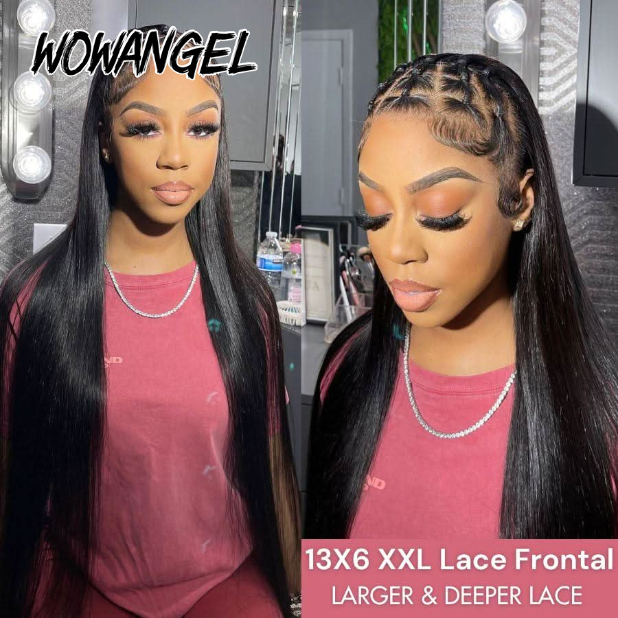 WOWANGEL Straight Lace Front W - Eyelash Extension Natural Look review and price