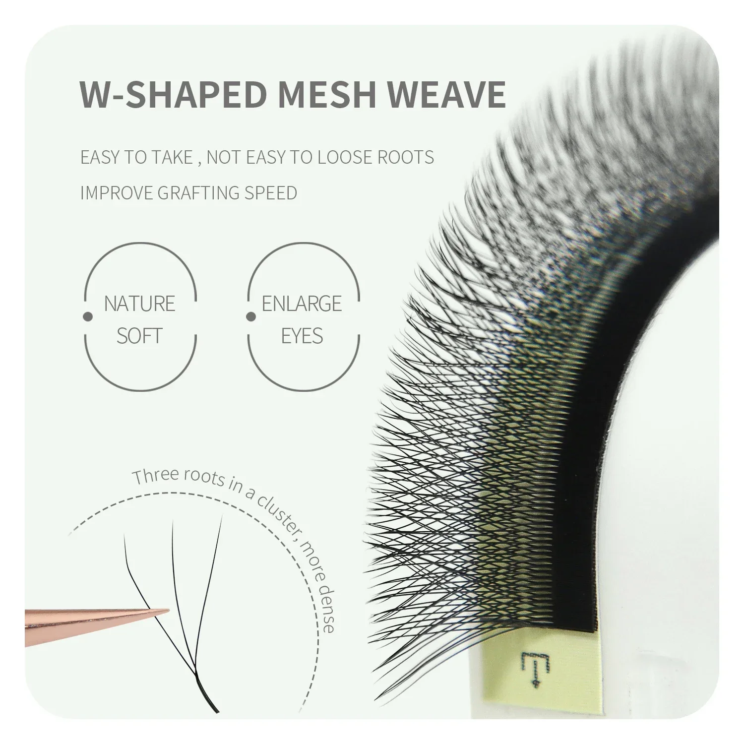 ANNAFRIS Brown W Shape Lash Ex - Eyelash Extension For Asian Eyes review and price