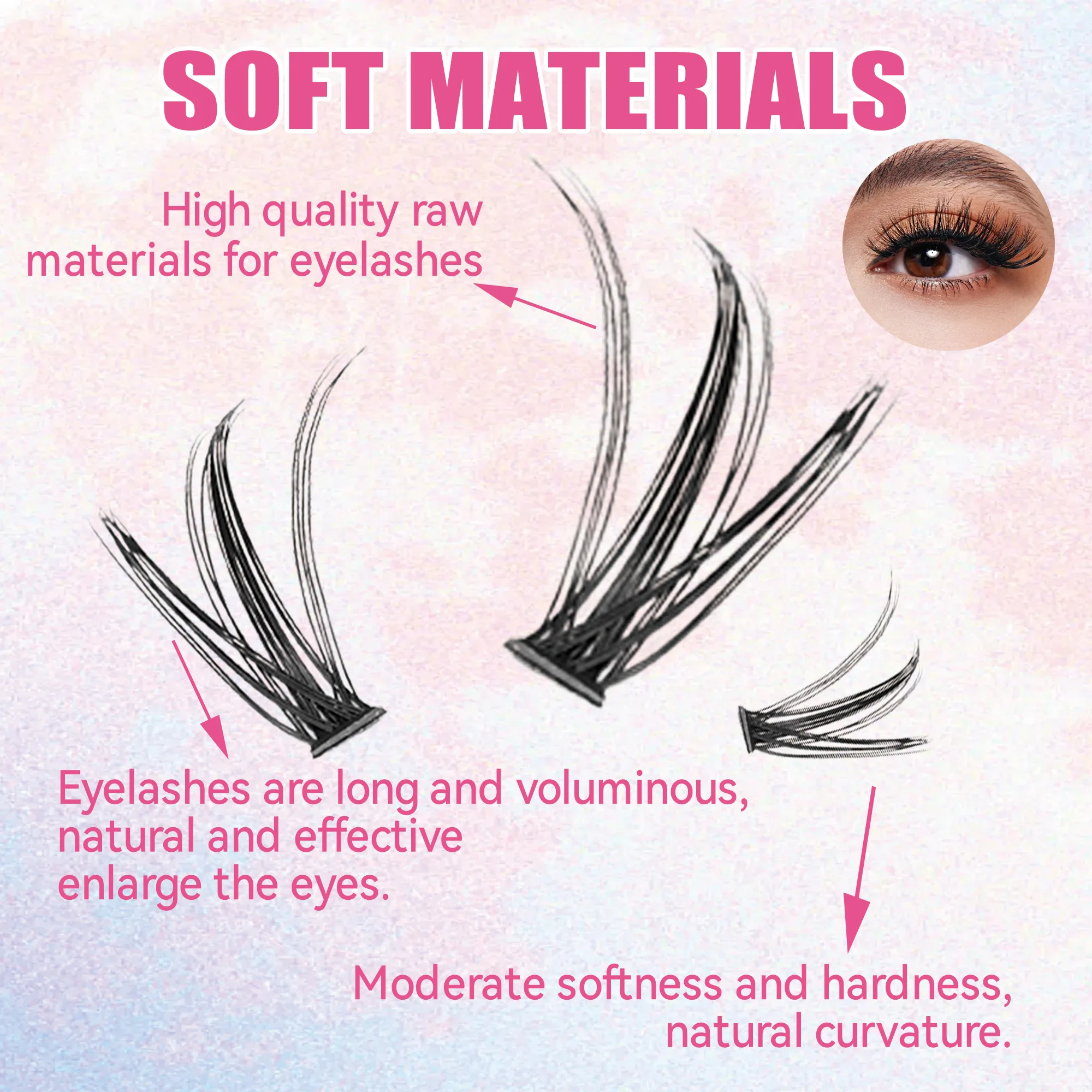 Eyelashes 200 PCS Clusters Las - Eyelash Extension London review and price