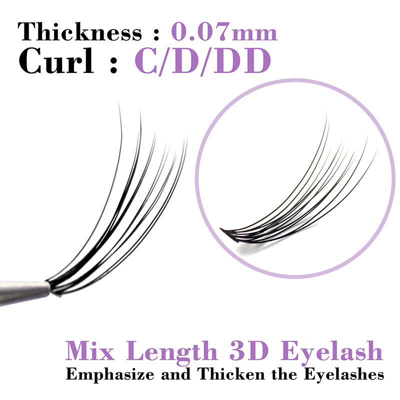 Kimcci C/D/DD Curl Mix Length  - Eyelash Extension Russian review and price