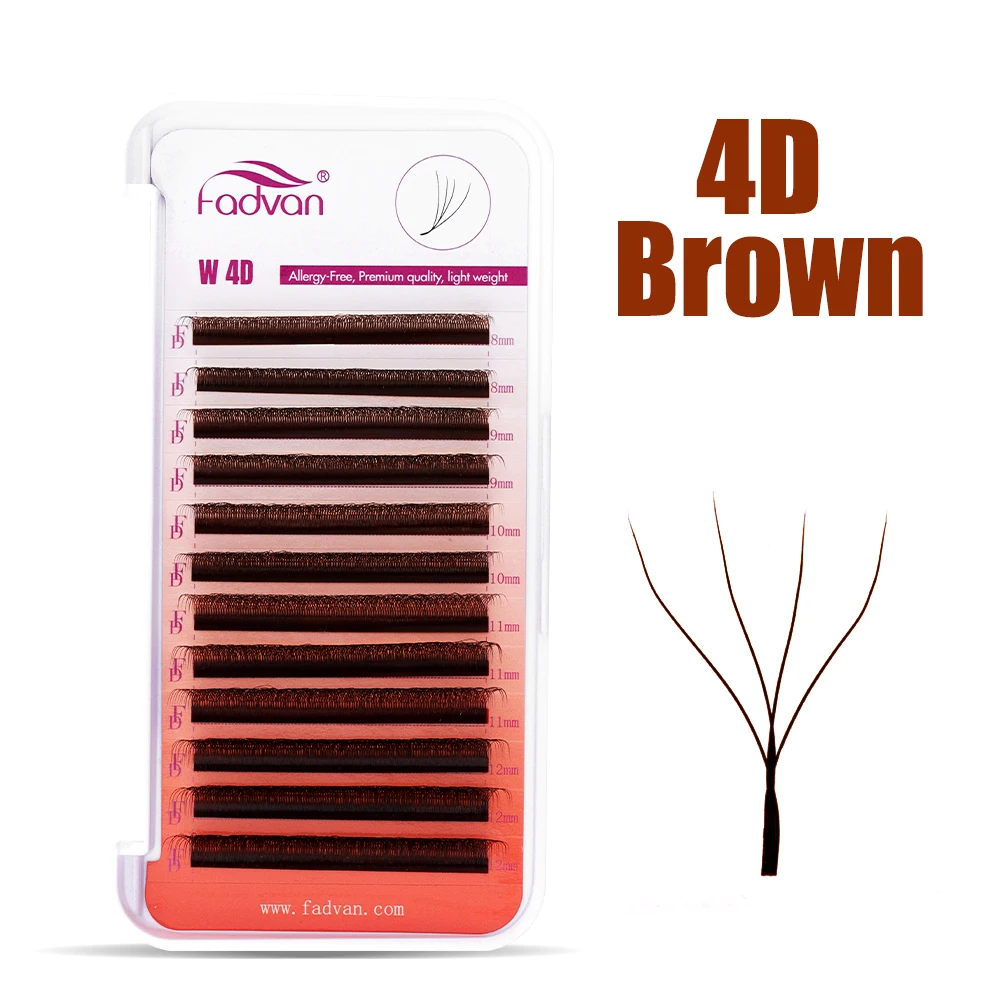 FADVAN Brown 3D/4D W Shape D C - Eyelash Extension Human Hair review and price